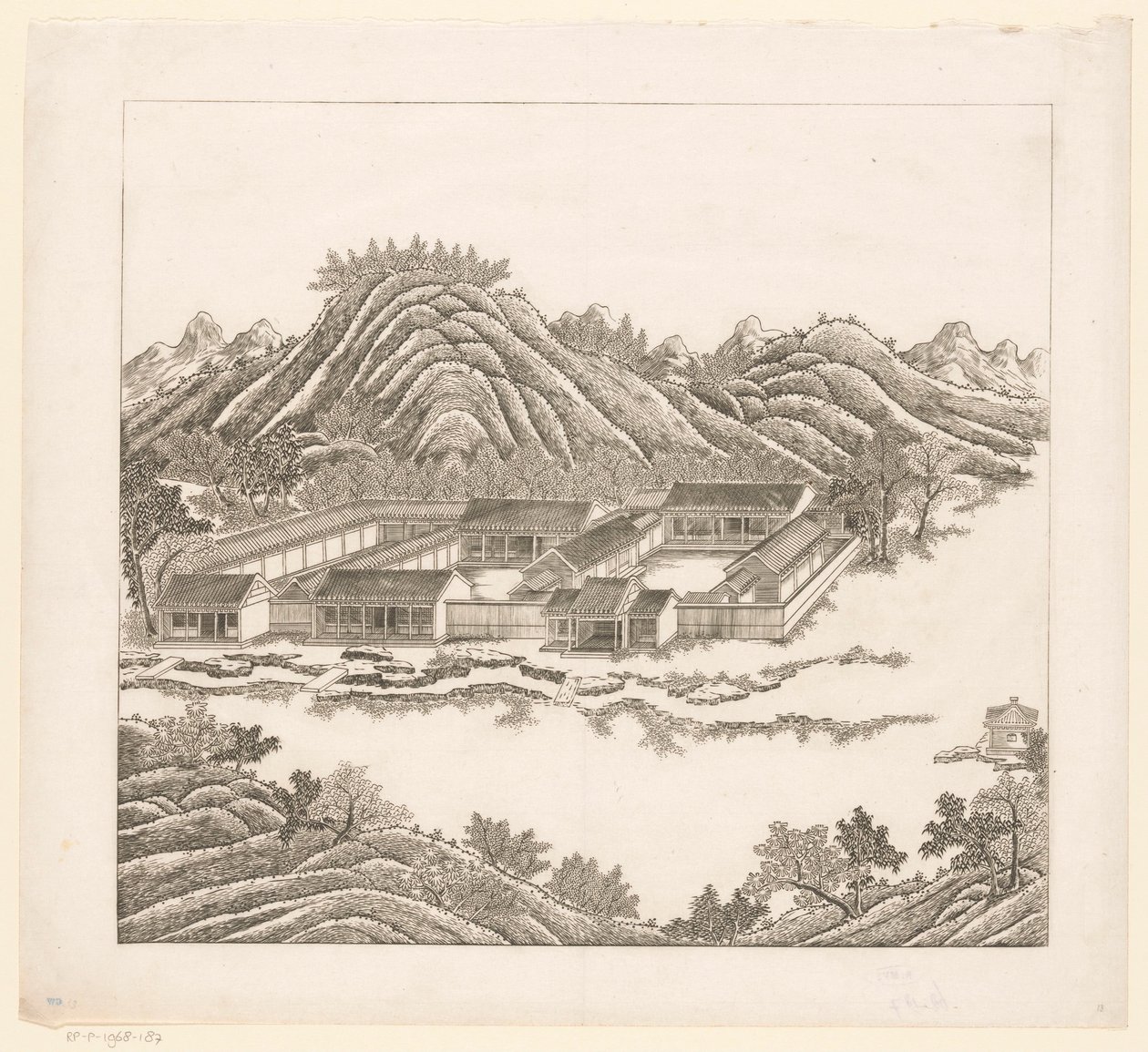 View of Part of the Imperial Summer Palace in Chengde (Jehol), China by Matteo Ripa