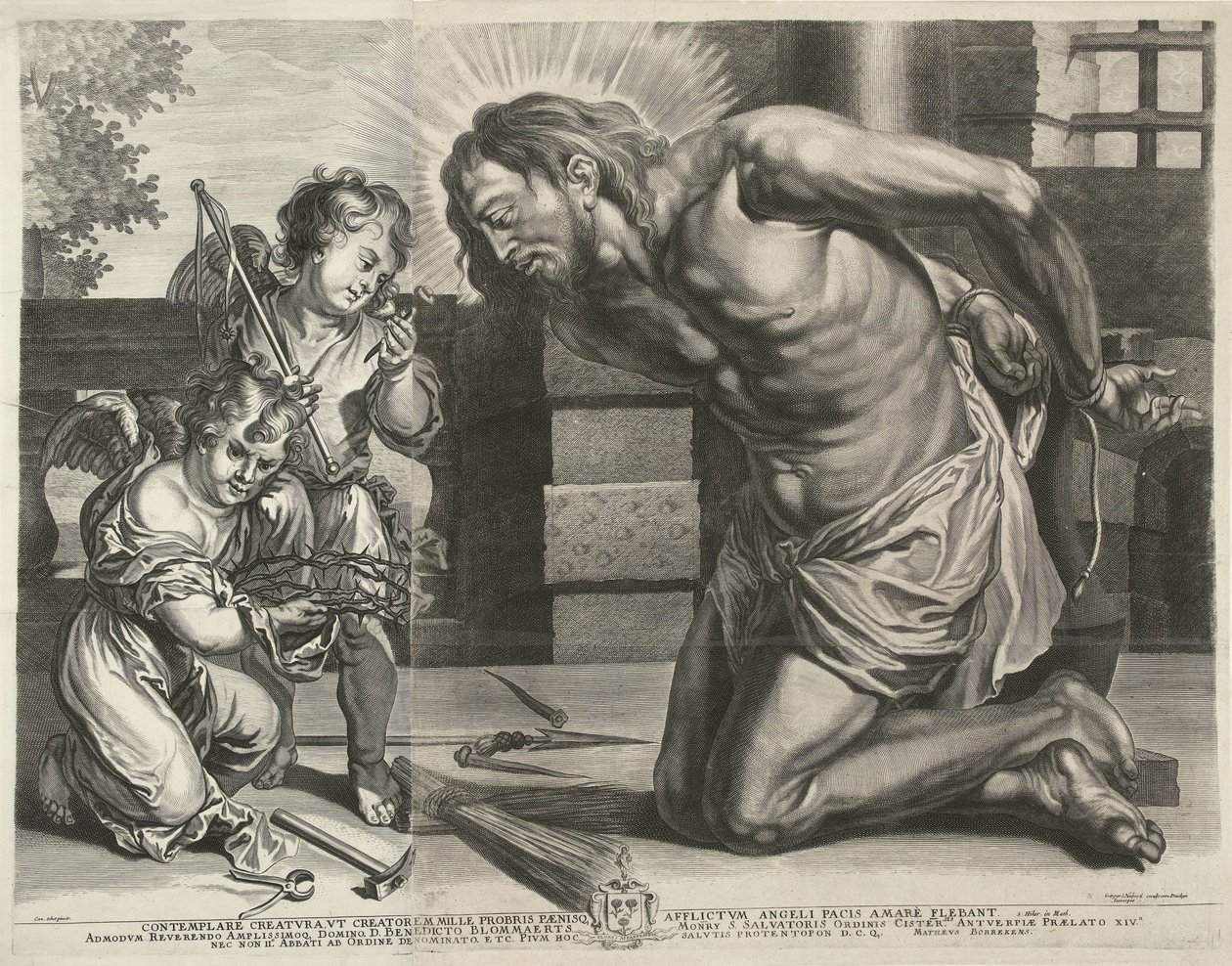 Christ Kneeling Before the Arma Christi by Mattheus Borrekens