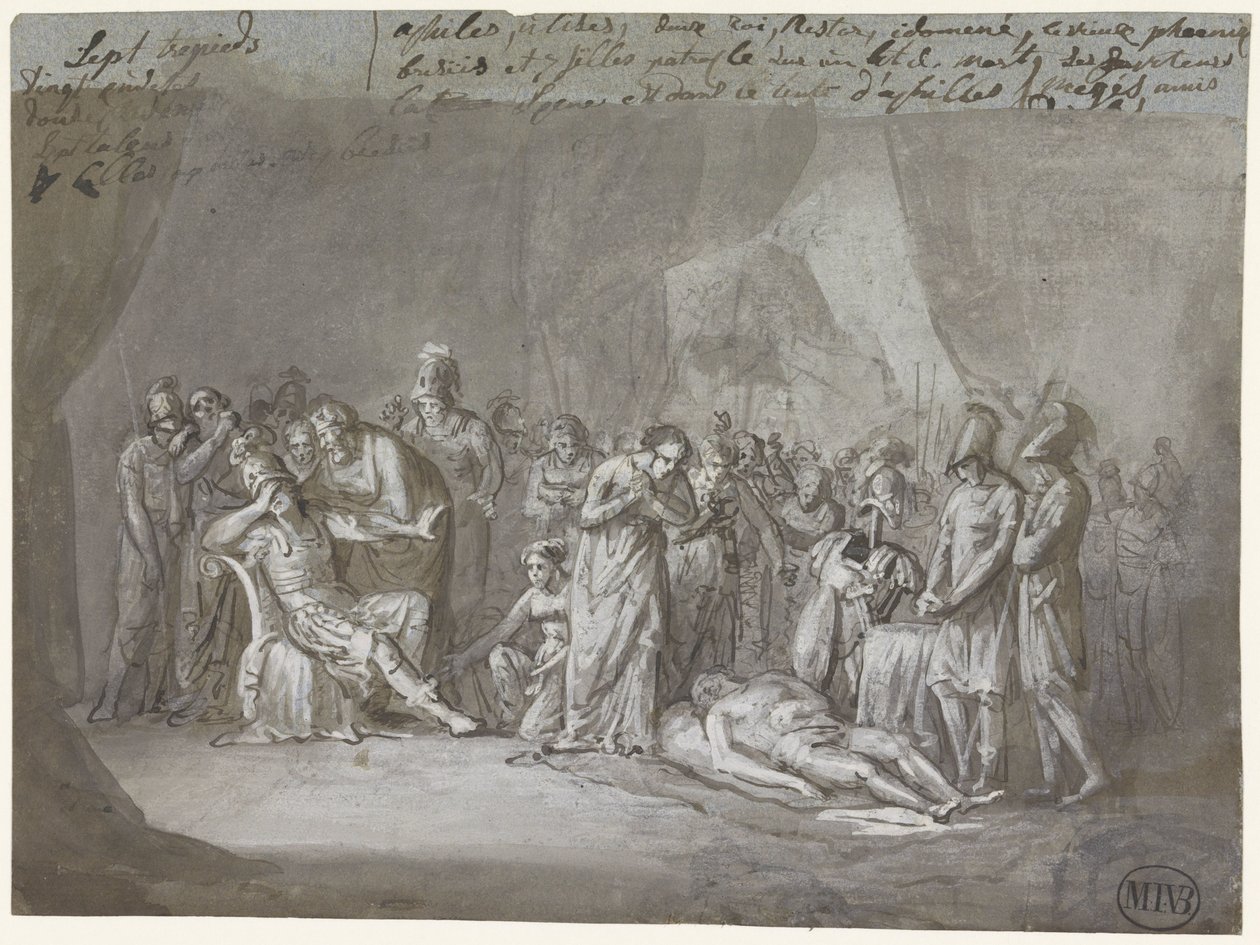 The Body of Patroclus Mourned in Achilles