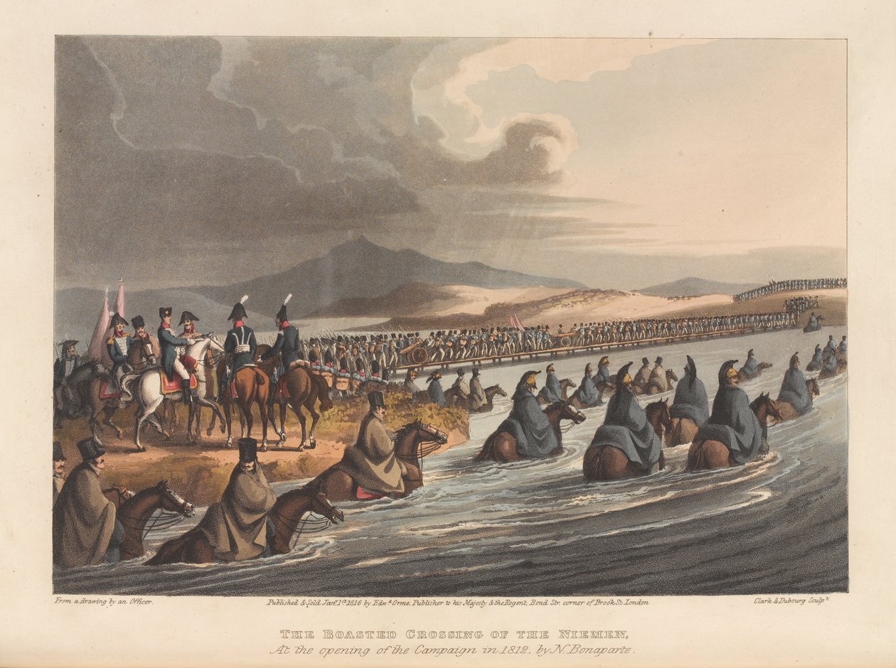 The crossing of the Niemen at the opening of the campaign in 1812 by Matthew Dubourg