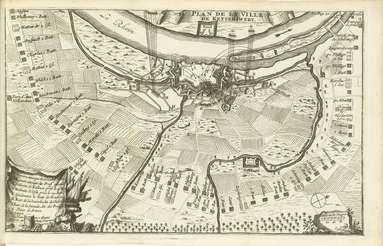 Siege of Kaiserswerth, 1702 Plan of the City of Kaiserswerth