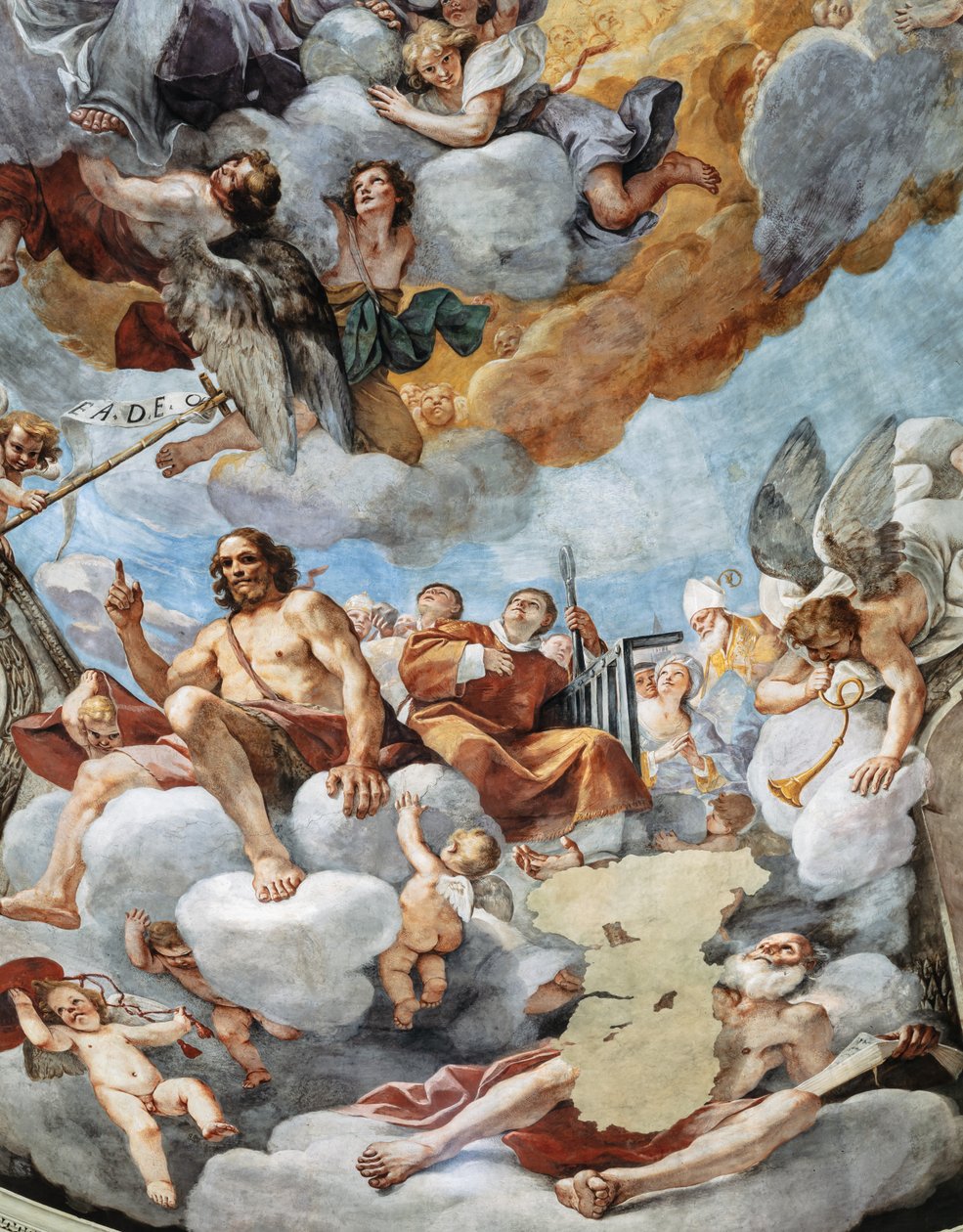 Paradise (detail) by Mattia (1613-99) Preti
