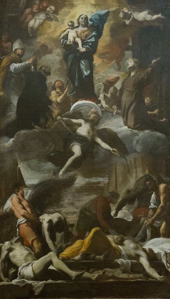 Sketch of the Votive Fresco for the Plague of 1656 by Mattia (1613 99) Preti