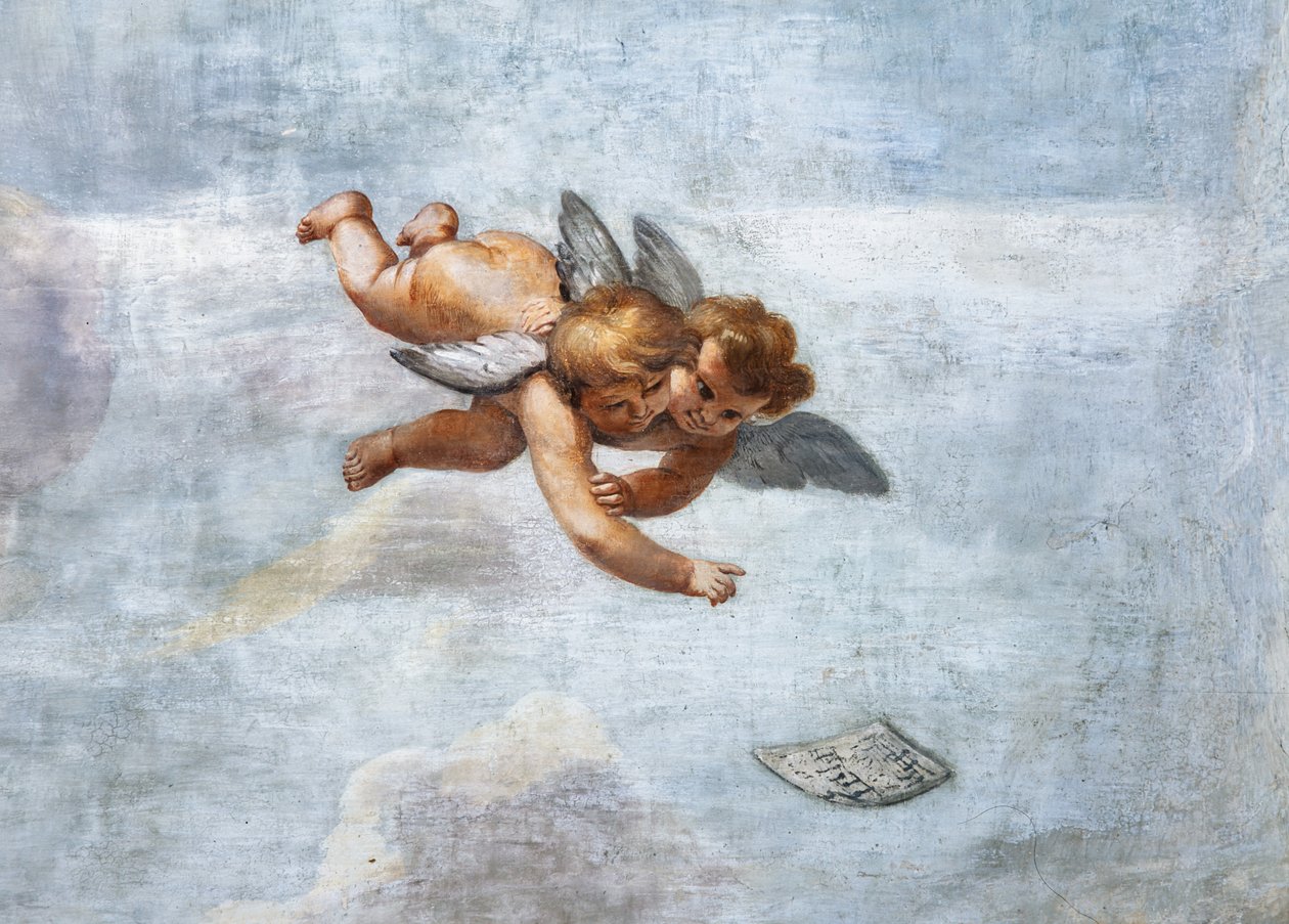 Concerts of Angels (detail) by Mattia (1613-99) Preti