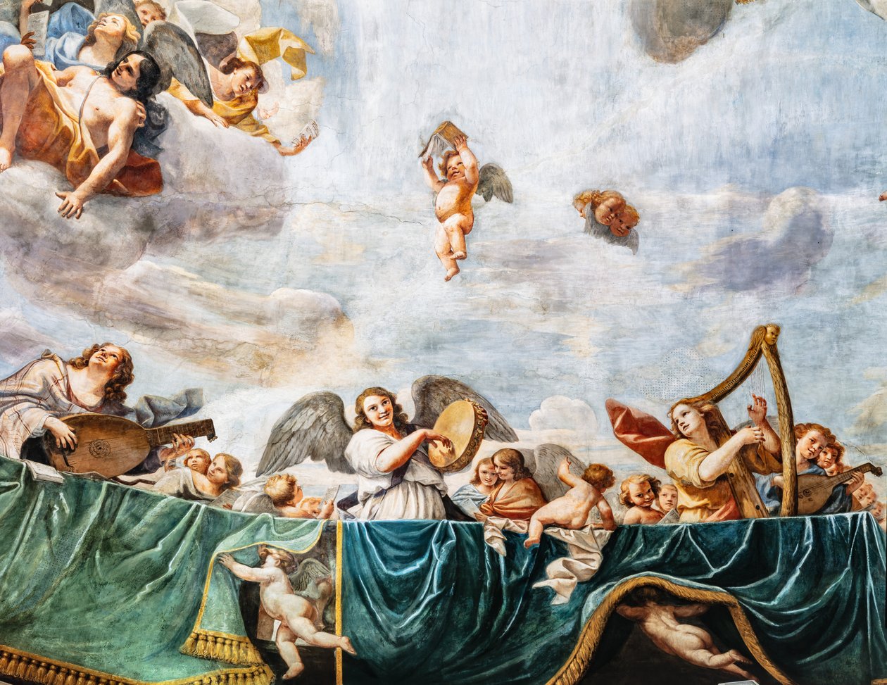 Concerts of Angels (detail) by Mattia (1613 99) Preti