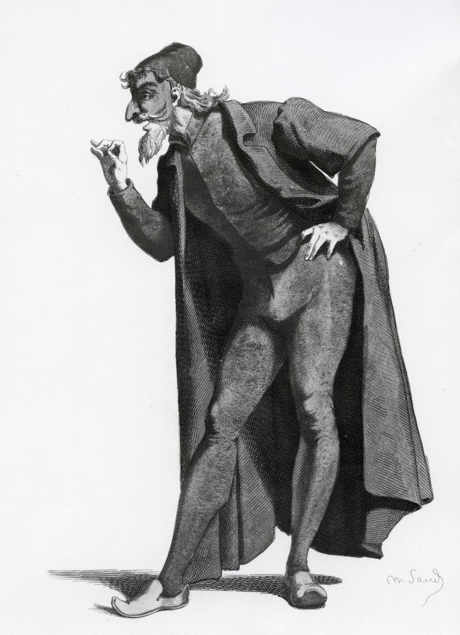 Illustration from Masques et Buffons by Maurice Sand