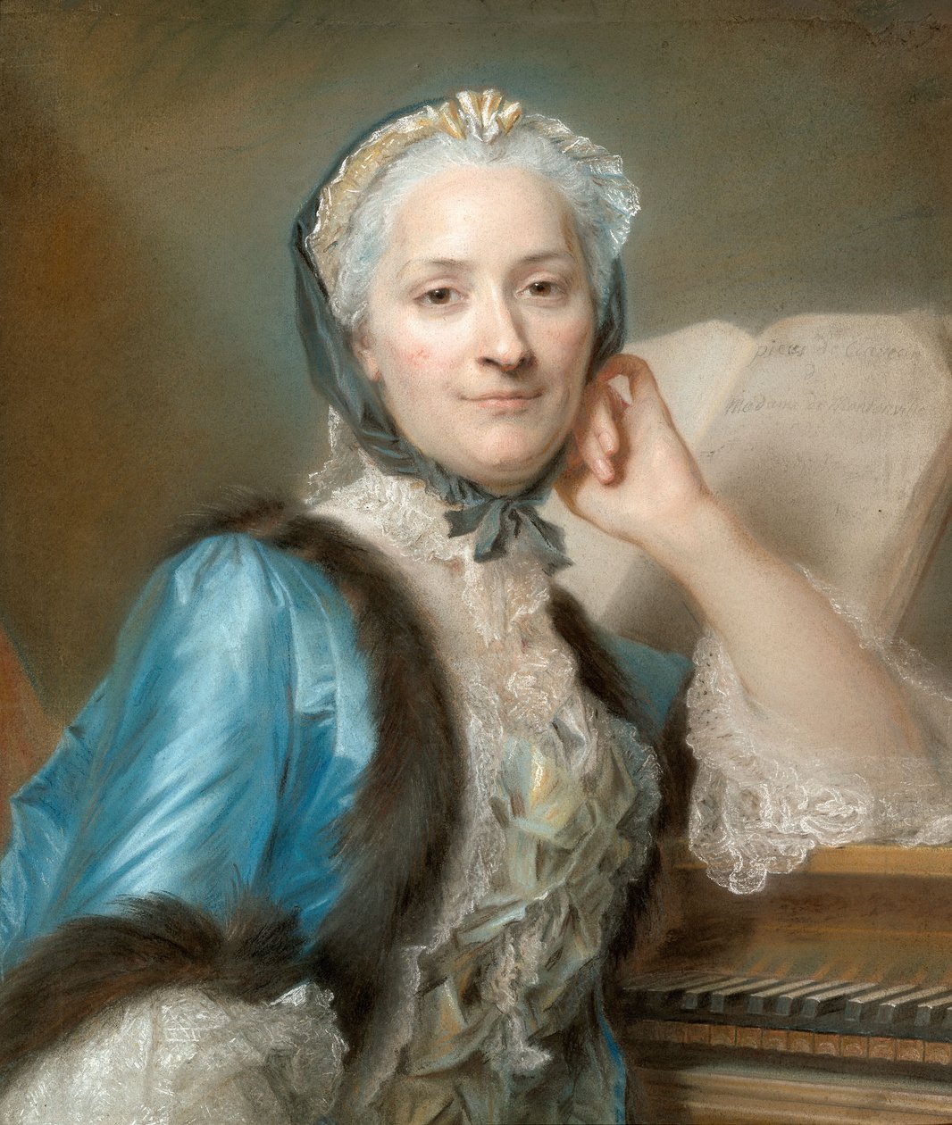 Portrait of Madame Anne-Jeanne Cassanéa de Mondonville, née Boucon (1708-1780) by Maurice-Quentin de La Tour