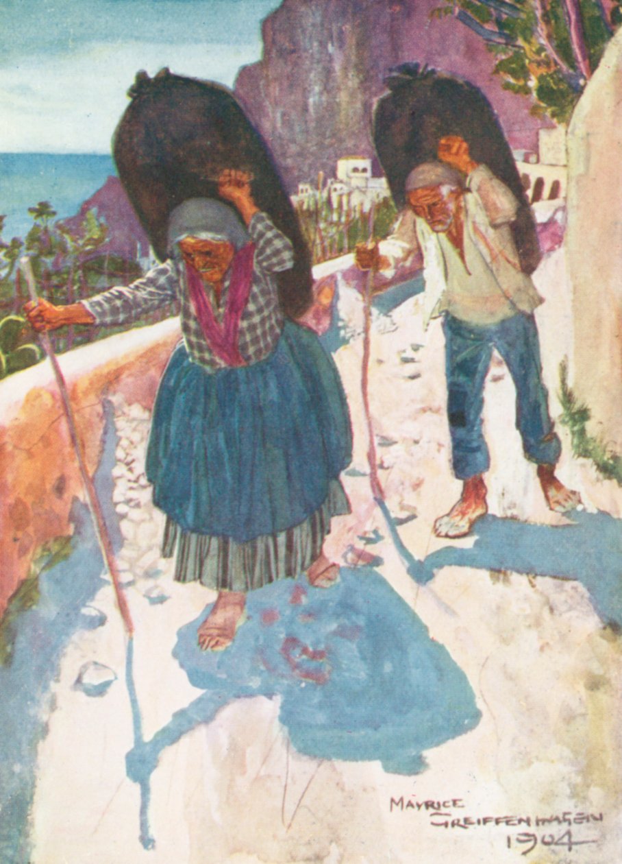 Charcoal Carriers, Amalfi by Maurice (after) Greiffenhagen