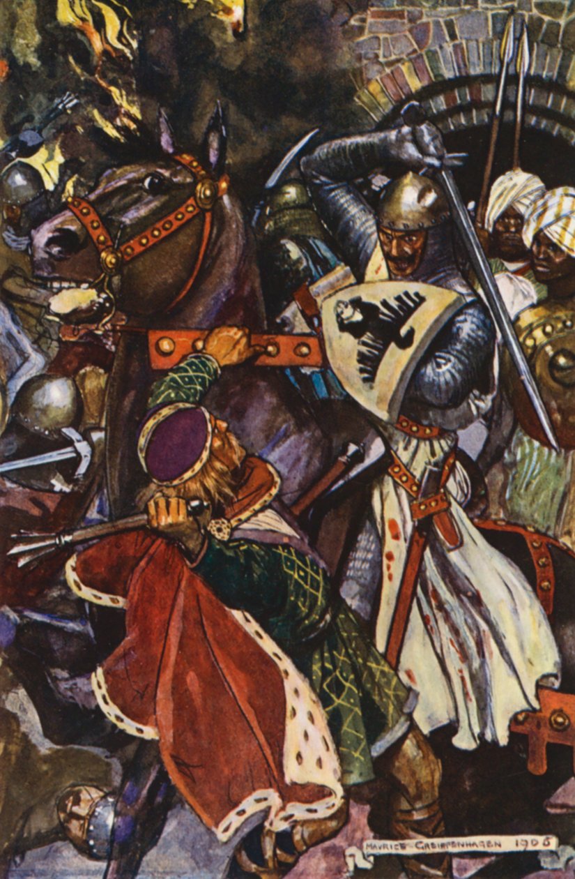 Illustration for Ivanhoe by Sir Walter Scott by Maurice (after) Greiffenhagen