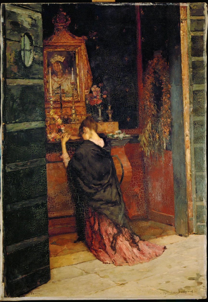 Prayer to the Madonna by Maurice Bompard