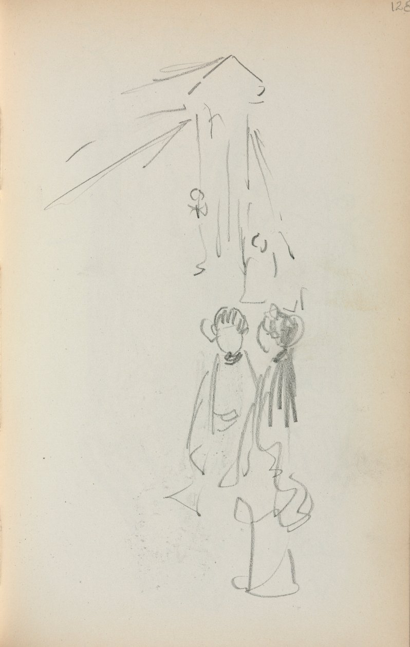 Italian Sketchbook: Figures Page 128 by Maurice Brazil Prendergast
