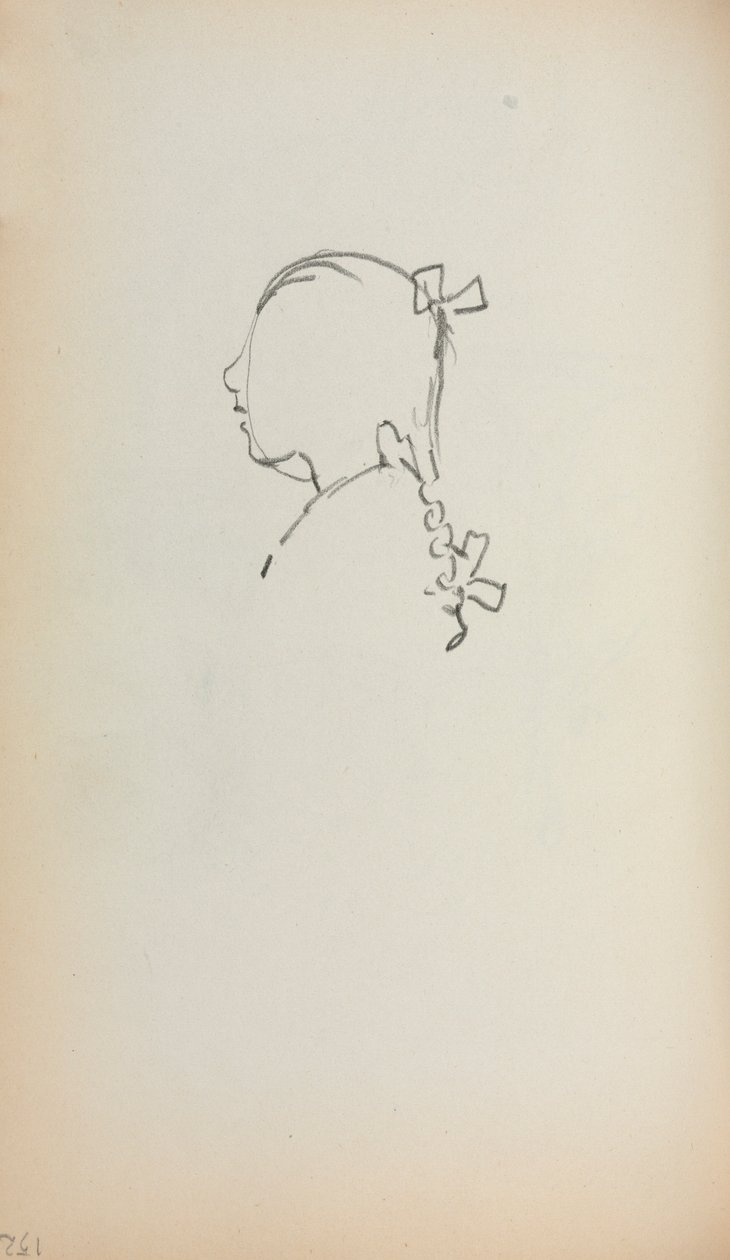 Italian Sketchbook: Head of a Girl in Profile by Maurice Brazil Prendergast