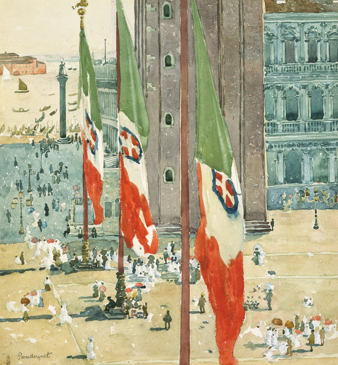 Piazza di San Marco, c.1898-99 by Maurice Brazil Prendergast