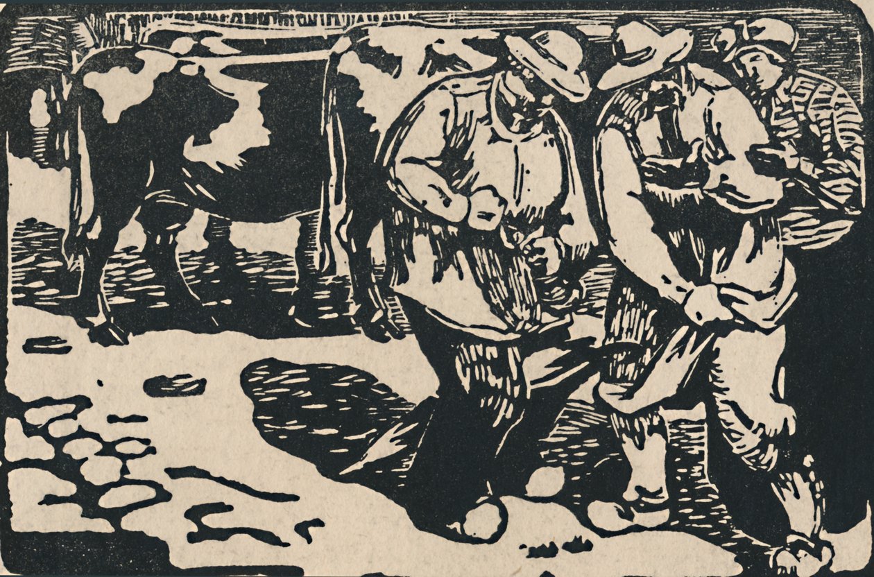 Market in Auvergne - From At the Foot of the Puys by Maurice Busset