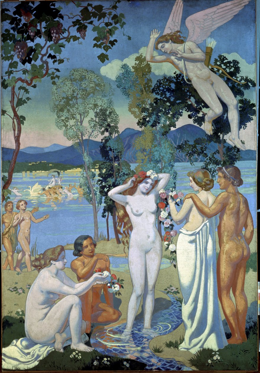 The Story of Psyche (Panel 1: Eros Struck by the Beauty of Psyche) by Maurice Denis