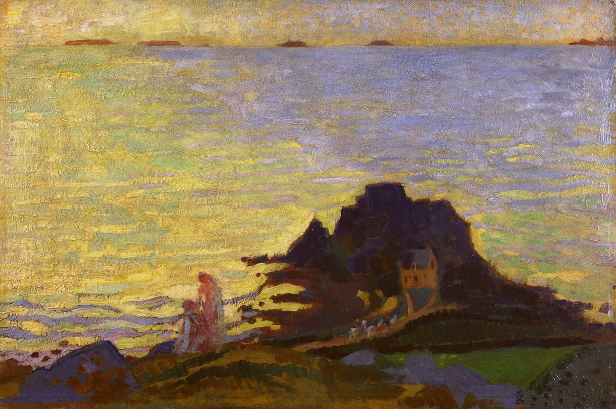 Mother and Child above a Rocky Outcrop by Maurice Denis