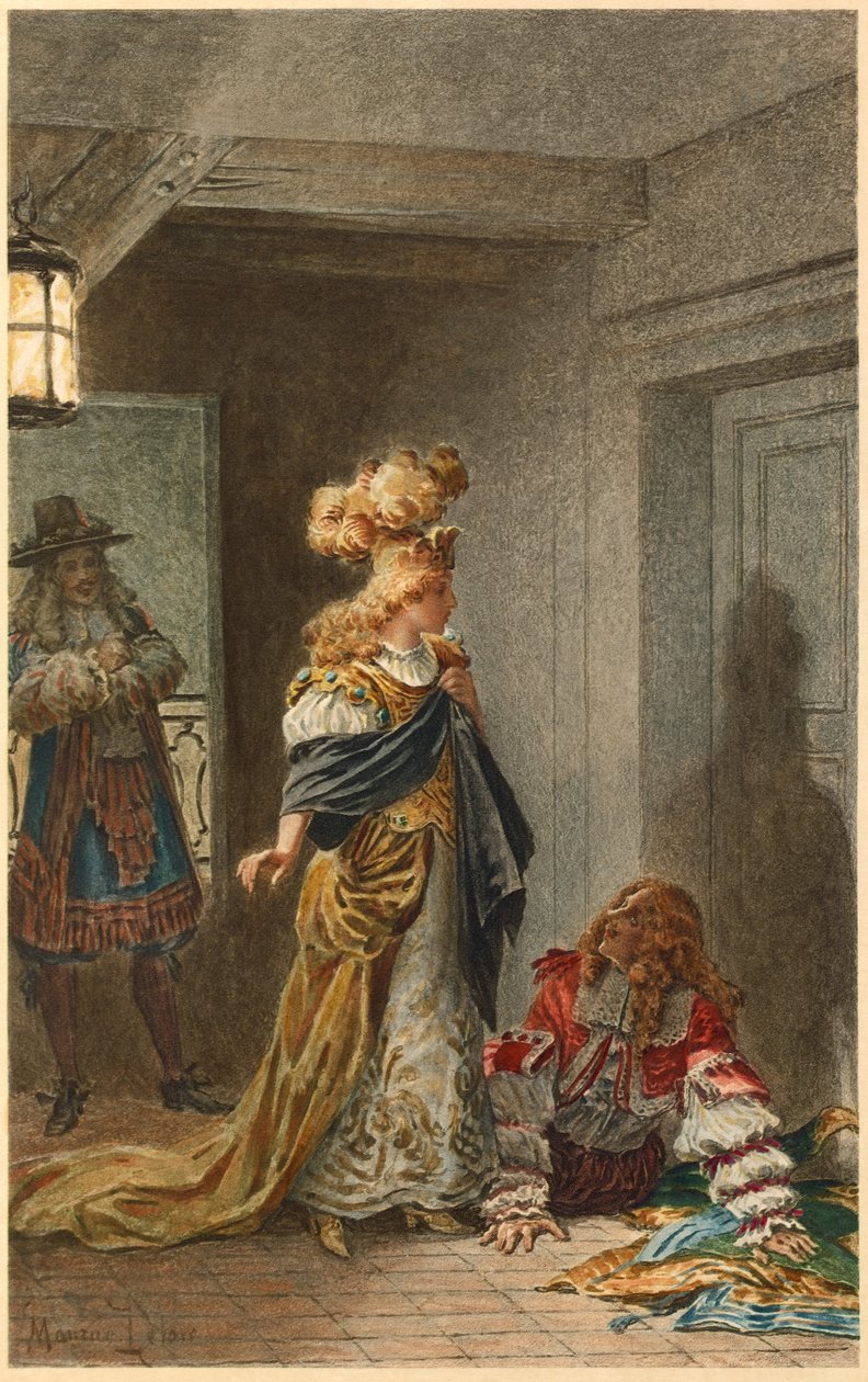 Madeleine Bejart in Psyche (illustration) by Maurice Leloir