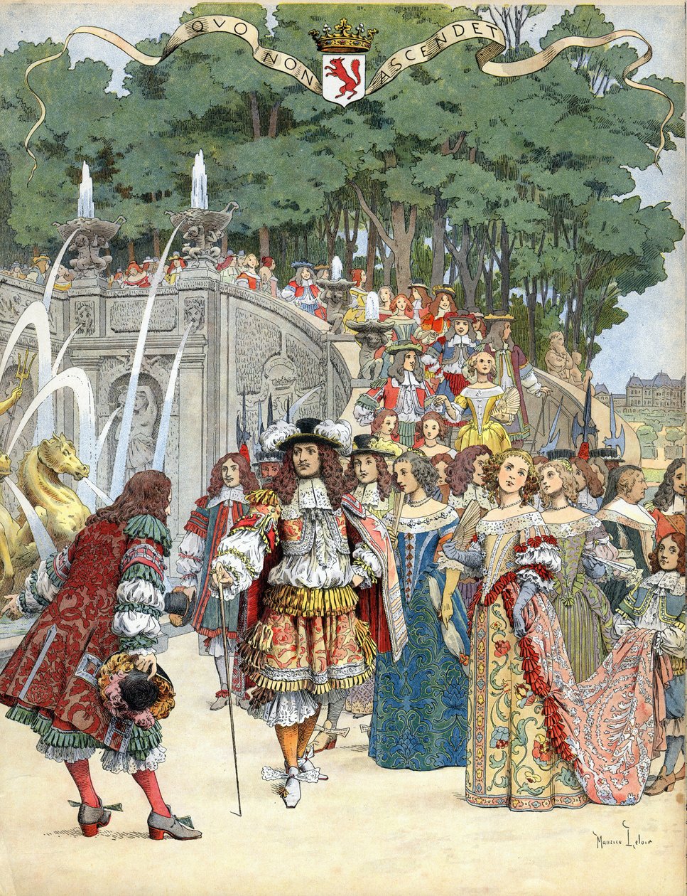 Nicolas Fouquet Receiving King Louis XIV in His Castle of Vaux Le Vicomte, France, August 17 by Maurice Leloir