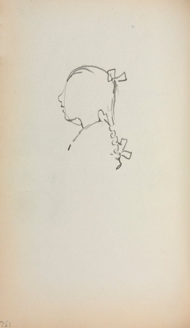 Italian Sketchbook: Head of a Girl in Profile (page 152) by Maurice Prendergast