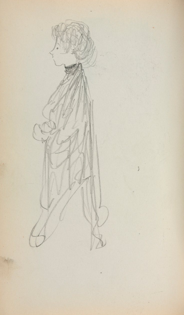 Italian Sketchbook: Standing Woman in Profile (page 51) by Maurice Prendergast