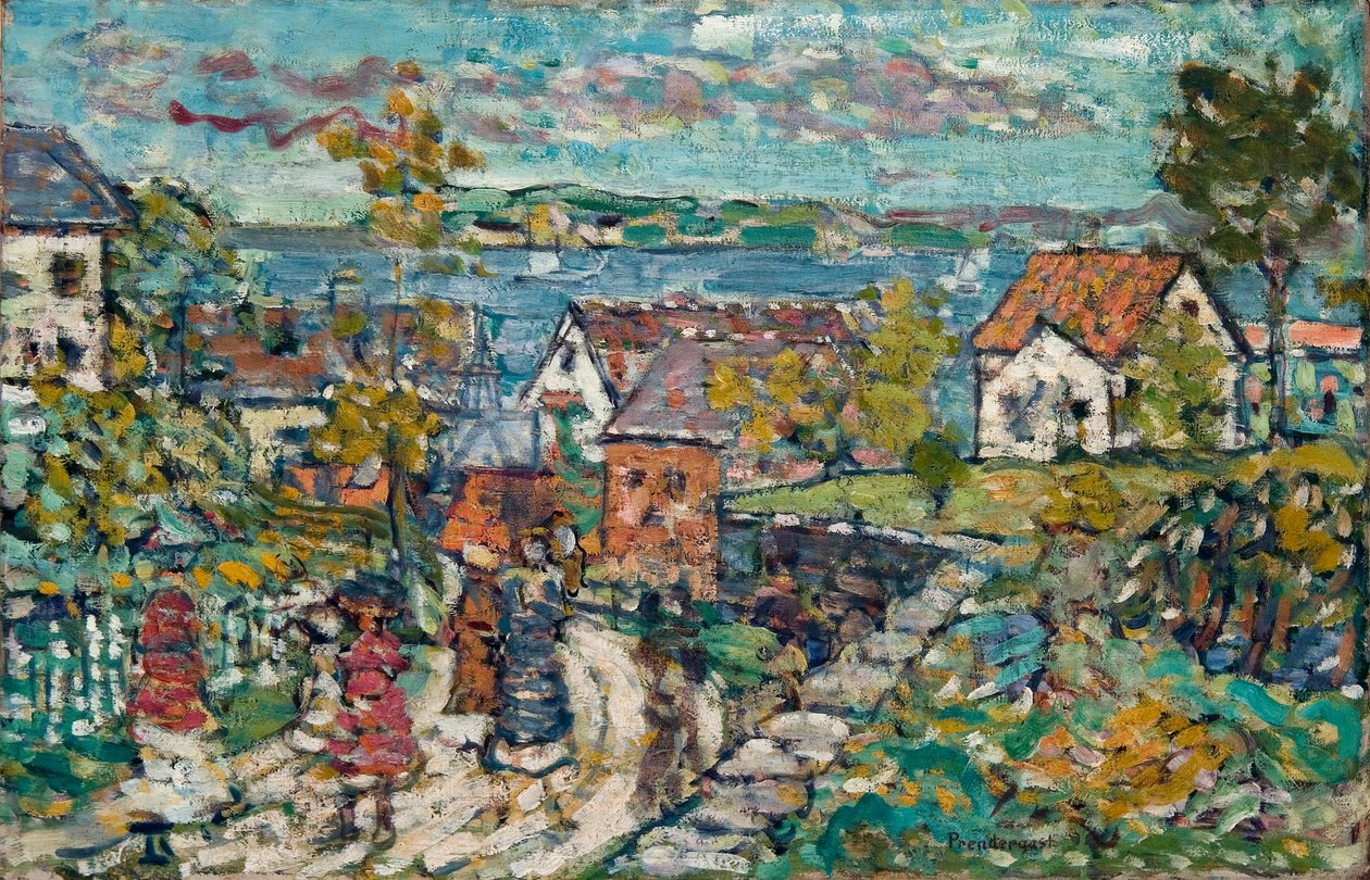 Landscape (Road & Town) by Maurice Prendergast