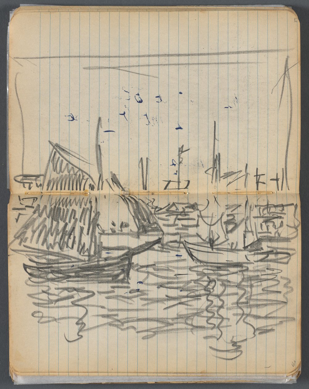 Sketchbook: View of Sailboats by Maurice Prendergast