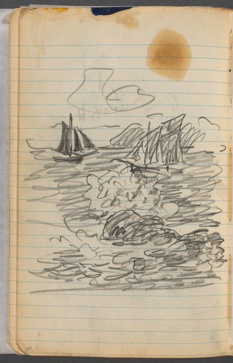 Sketchbook, page 134: Marine View by Maurice Prendergast