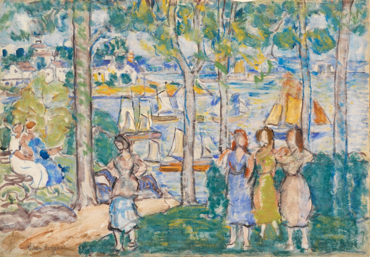 Trees, Houses, People by Maurice Prendergast