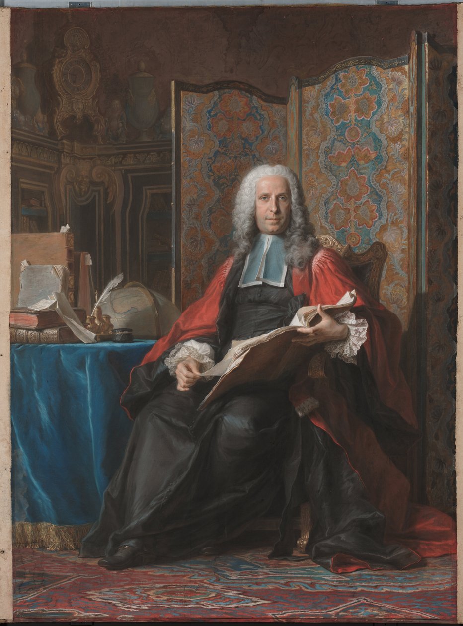 Portrait of Gabriel Bernard de Rieux by Maurice Quentin de La Tour