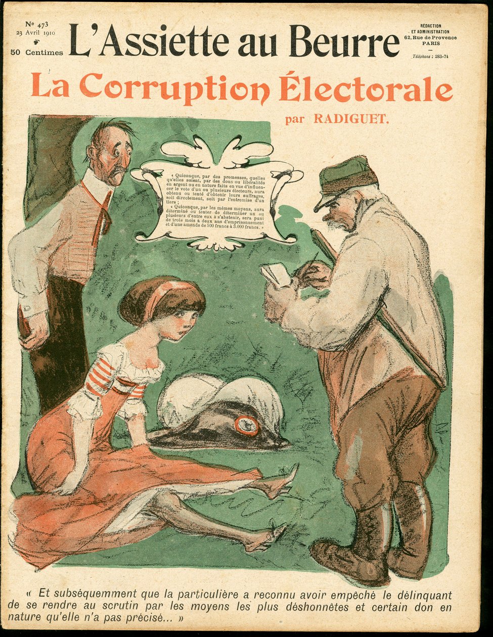 Cover of The Butter Plate, number 473, Satirical in Colors by Maurice Radiguet