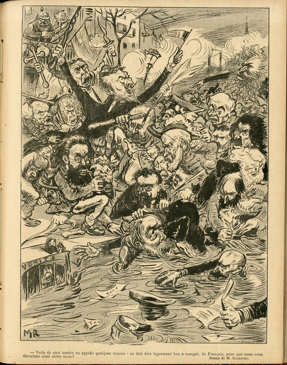 Illustration of Maurice Radiguet in Le Rire by Maurice Radiguet