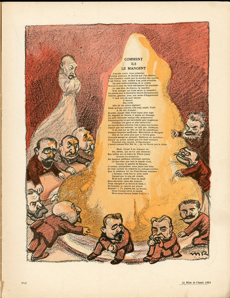 The Butter Plate, number 195, Satirical in Colors by Maurice Radiguet