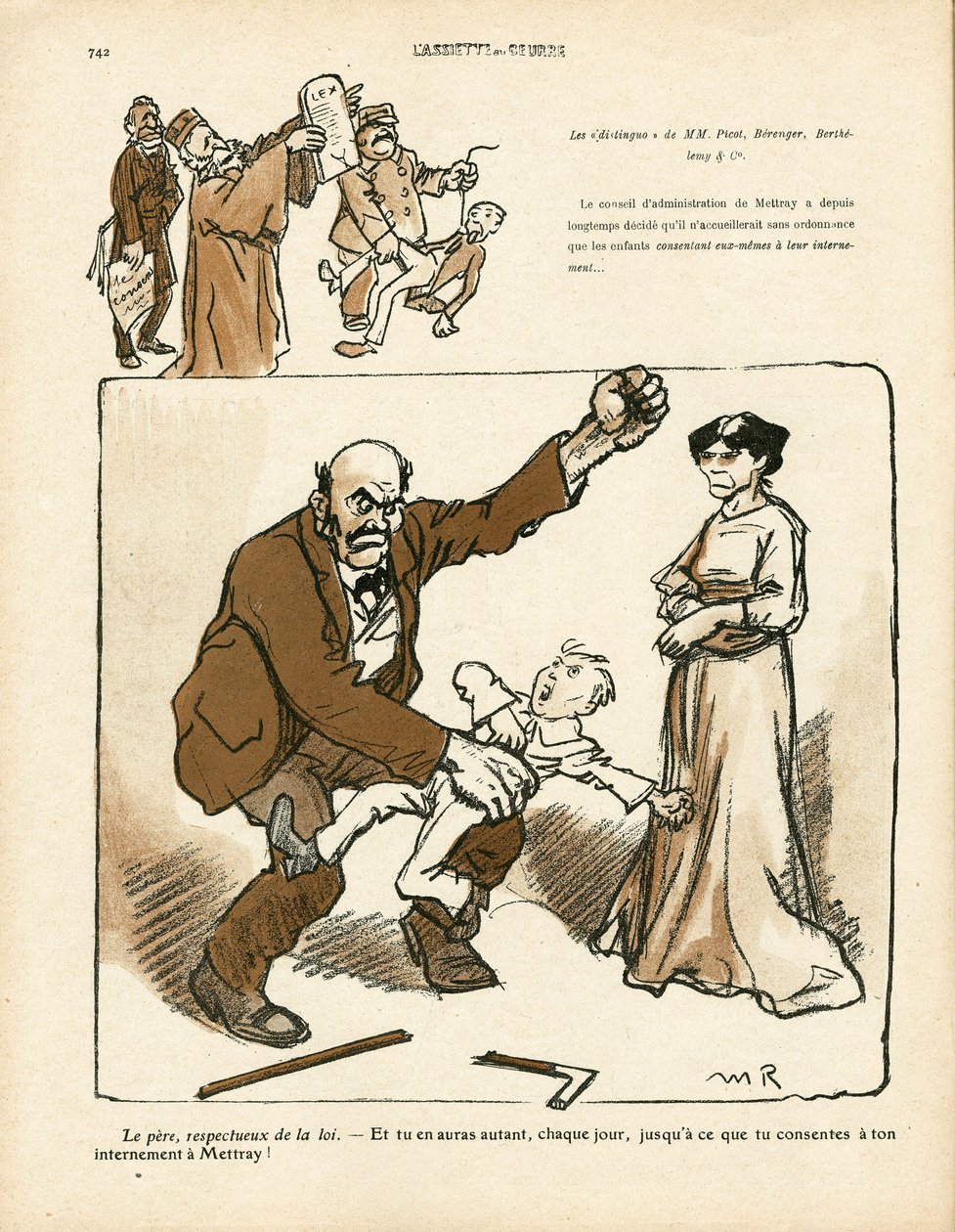 The Butter Plate, number 411, Satirical in colors by Maurice Radiguet