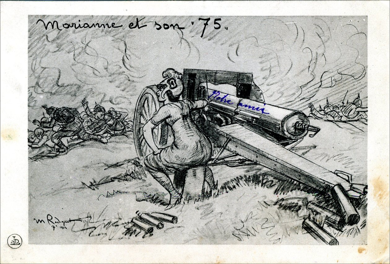 Postcard, Satirical in B & W by Maurice Radiguet