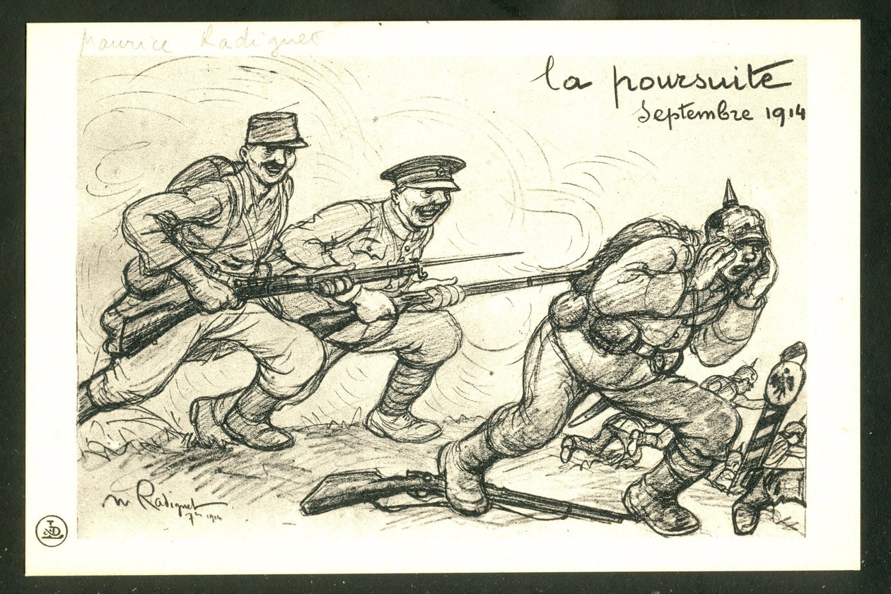 Postcard, Satirical in B & W by Maurice Radiguet