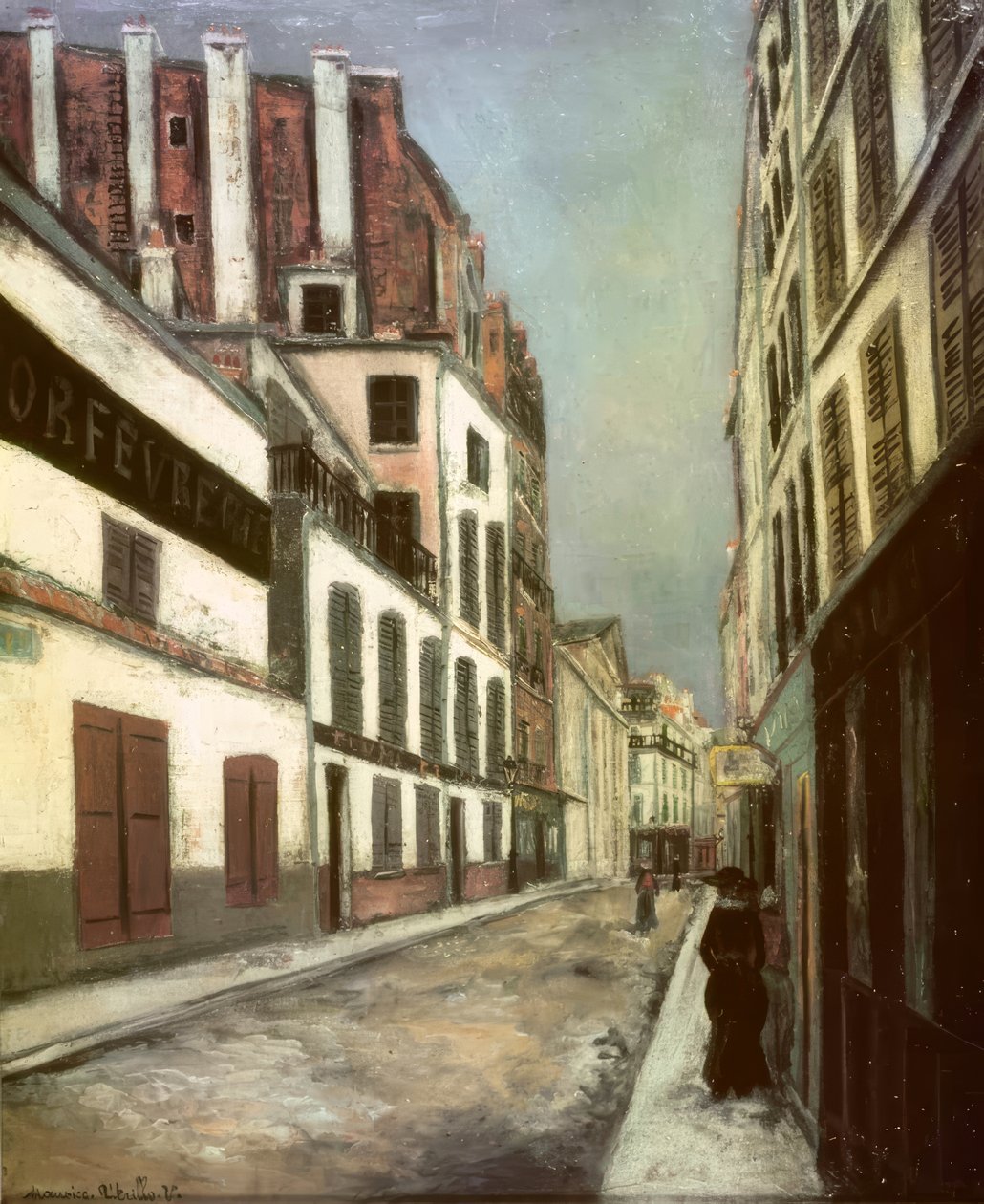The Street in Saint-Ouen by Maurice Utrillo