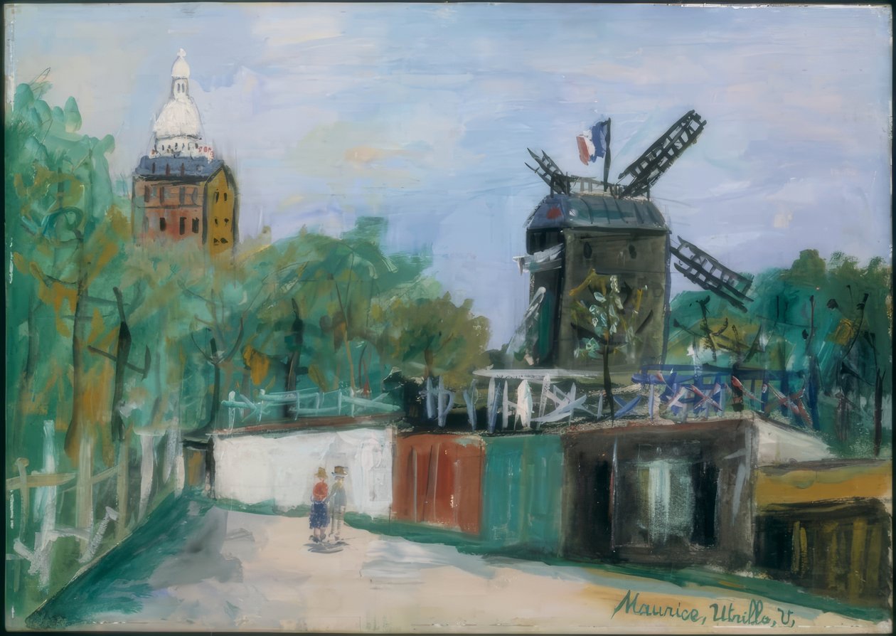 The Windmill of the Galette by Maurice Utrillo