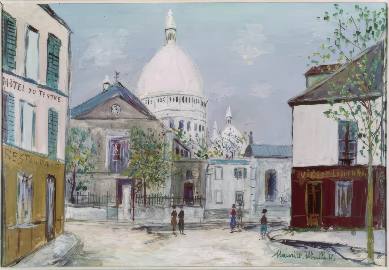 Place du Tertre and the Sacré-Coeur by Maurice Utrillo