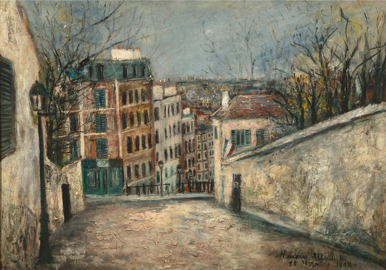 Rue Du Mont-Cenis in Montmartre by Maurice Utrillo