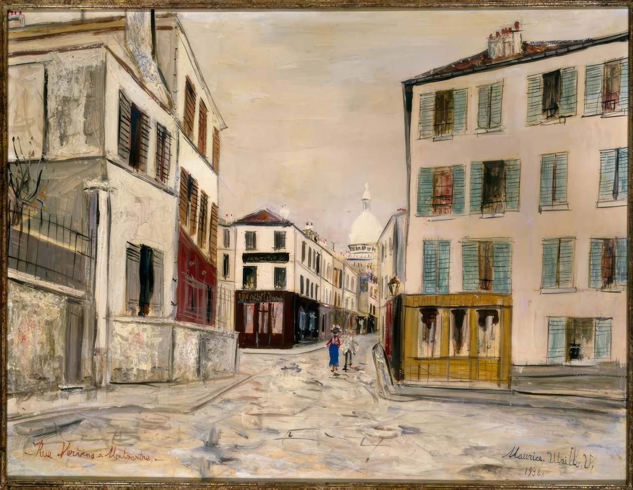 Norvins Street in Montmartre by Maurice Utrillo