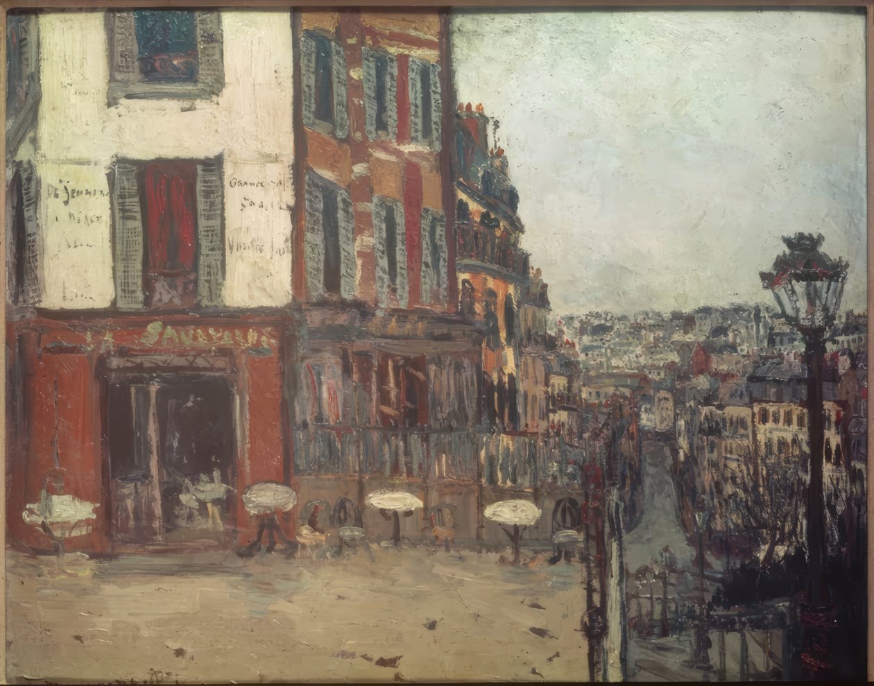 Terrace on Rue Muller by Maurice Utrillo