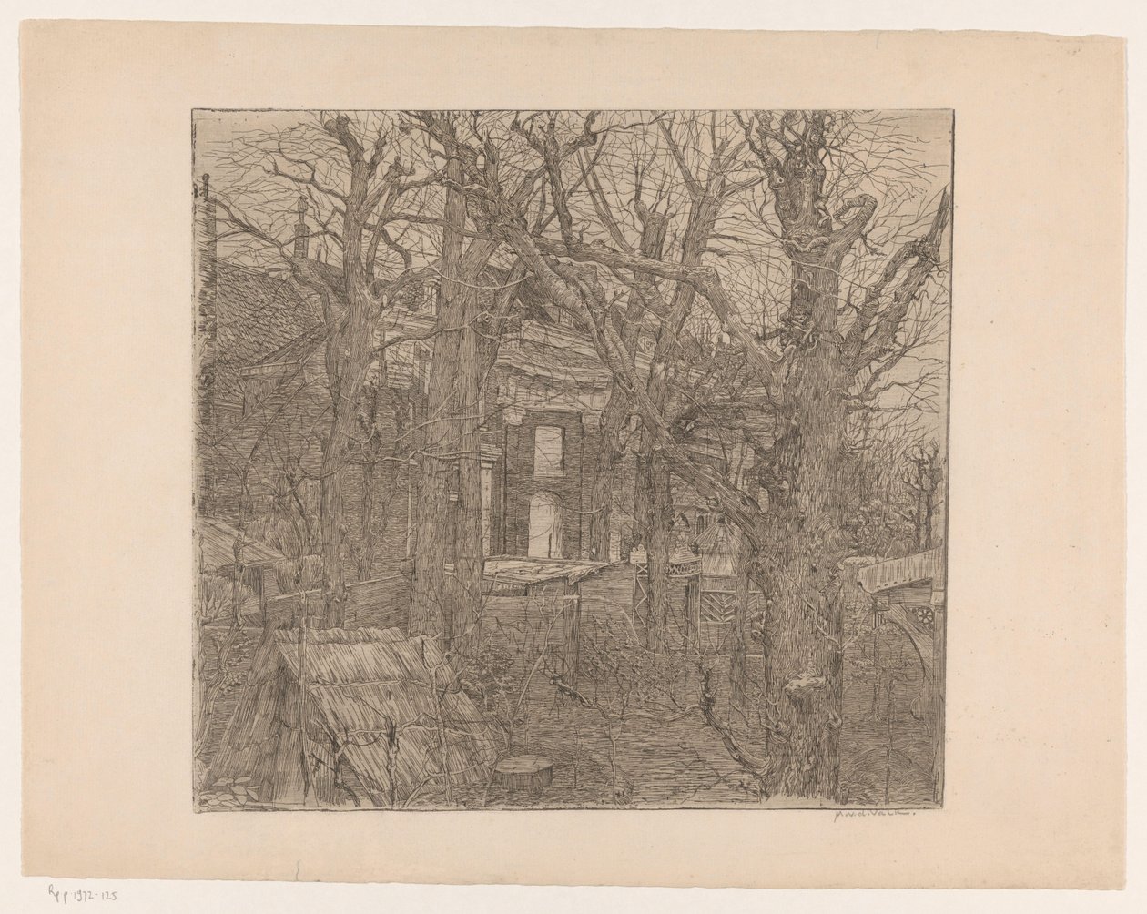 Trees Around a House by Maurits van der Valk (signed by artist)
