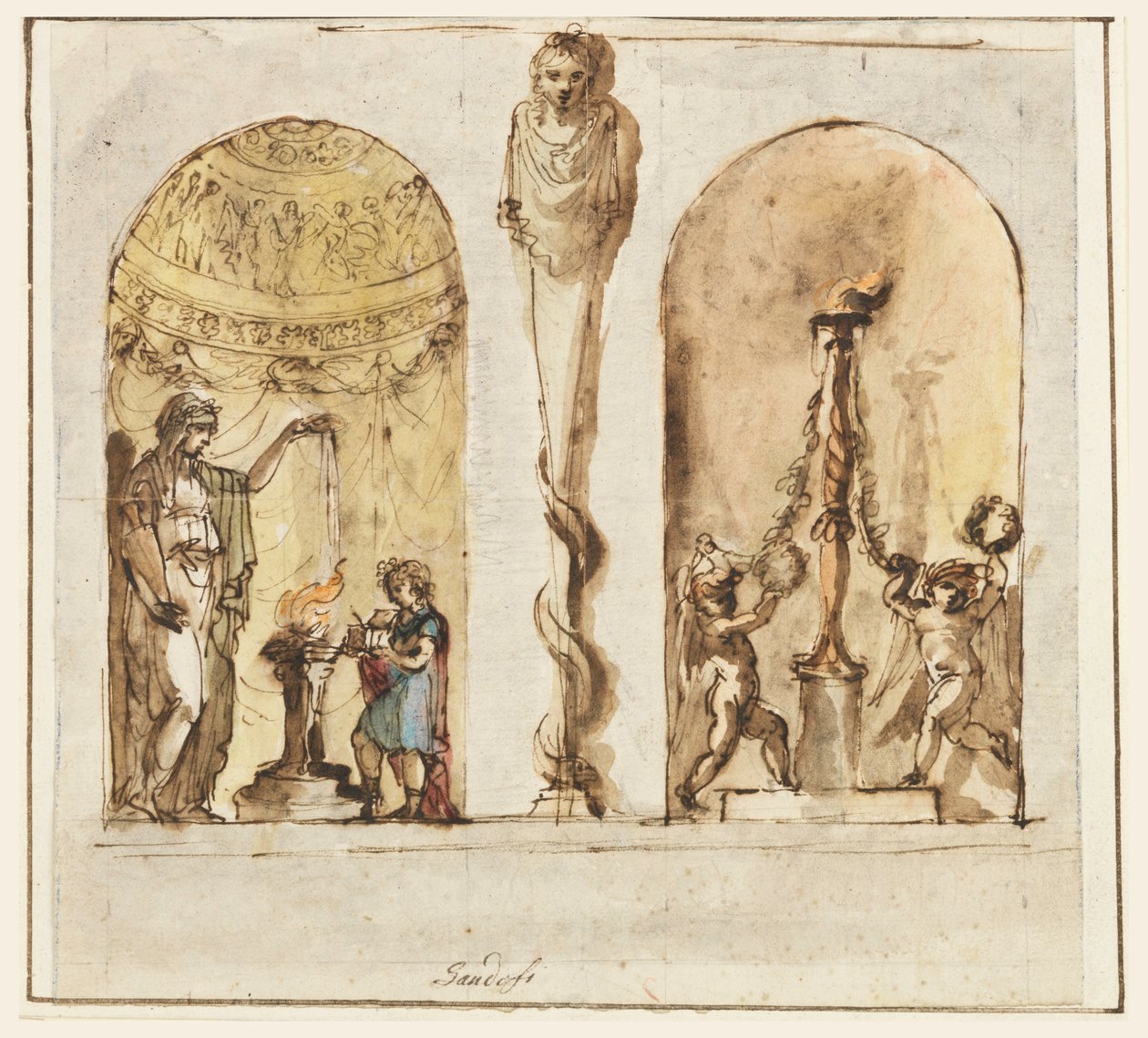 Painted Wall Decoration, 1800–1830 by Mauro Gandolfi