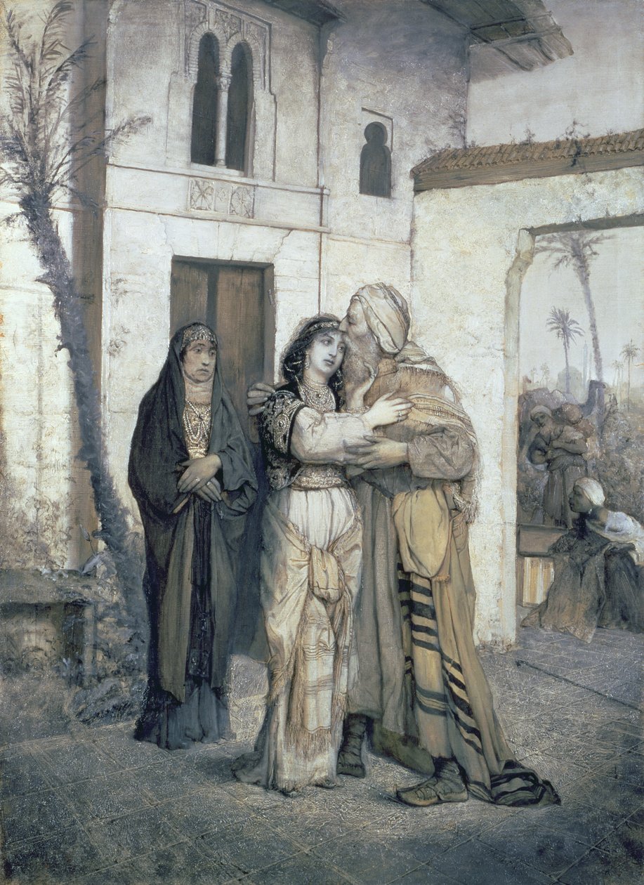 Nathan Greeted by Rachel, 1876 by Maurycy Gottlieb