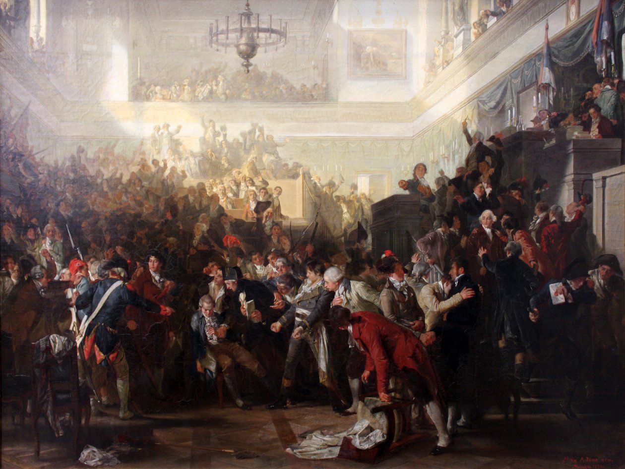 The Fall of Robespierre in the National Convention on July 27, 1794 by Max Adamo