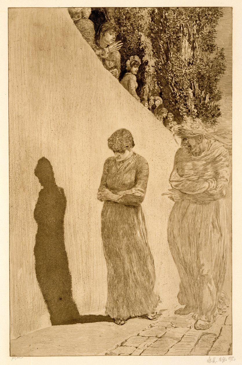 Schande, from Eine Liebe Opus X, 1880-87, published 1903 by Max Klinger