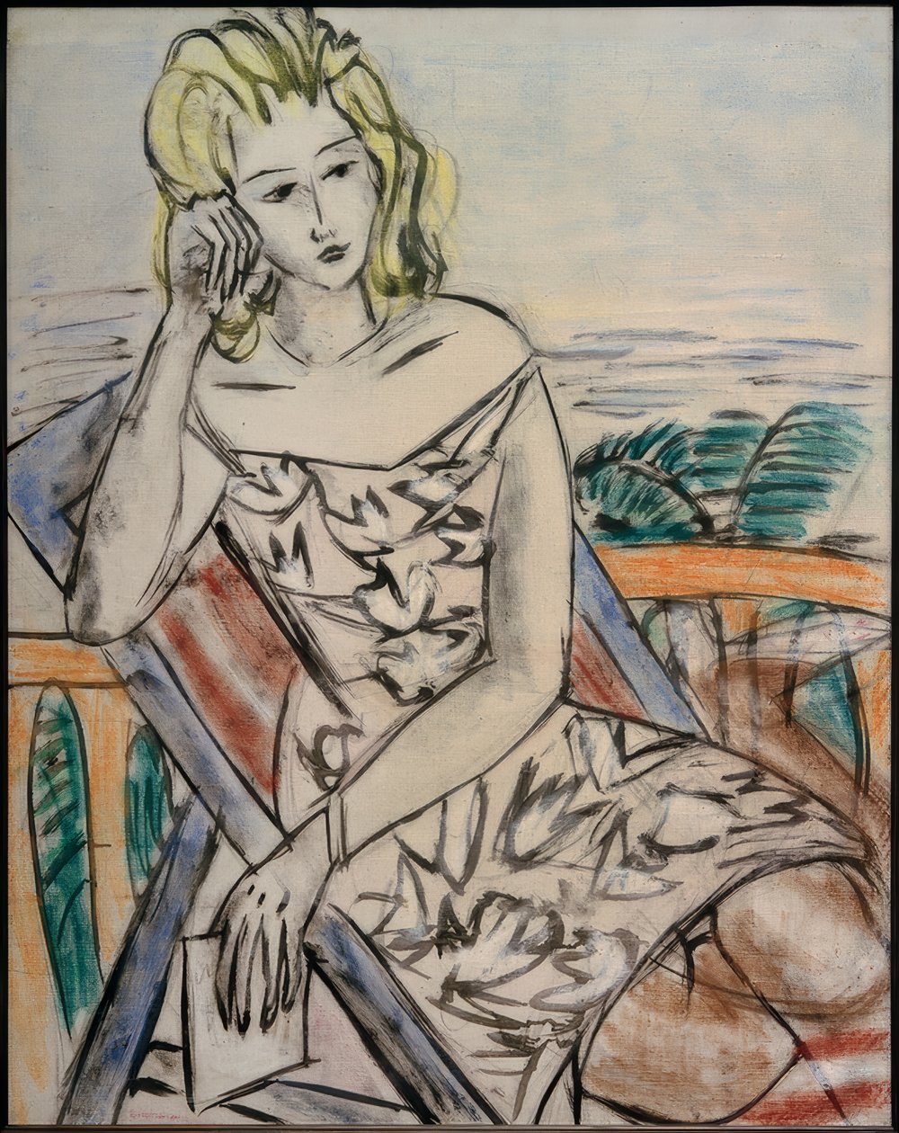 Portrait of a Young Girl by Max Beckmann: Fine art print