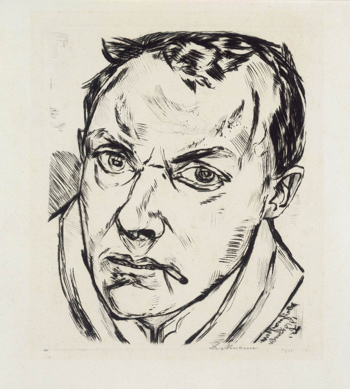 Large Self-Portrait by Max Beckmann