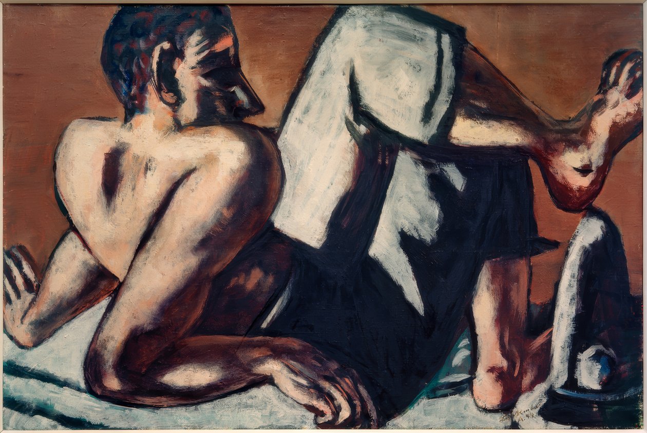 Half-Nude Clown (Artist) by Max Beckmann