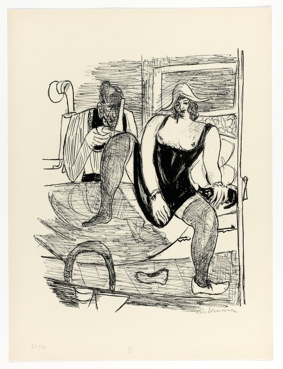 Morning, plate 11 from Day and Dream by Max Beckmann